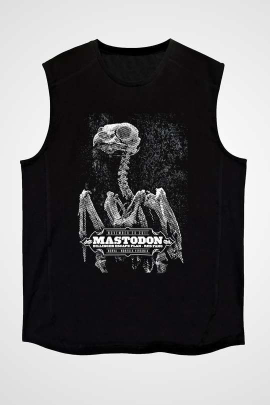 Mastodon Siyah Unisex Kolsuz Tişört