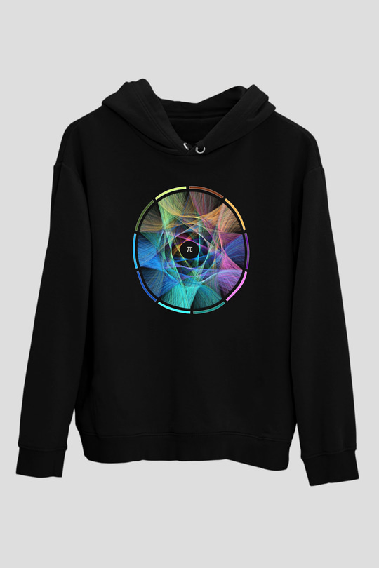 Matematikçi Siyah Unisex Kapşonlu Sweatshirt