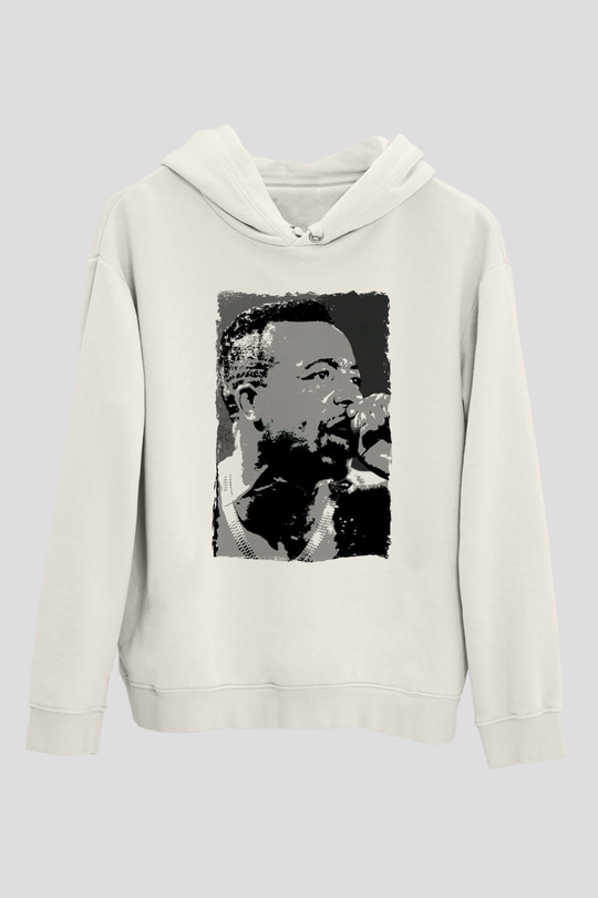 MC Hammer Beyaz Unisex Kapüşonlu Sweatshirt