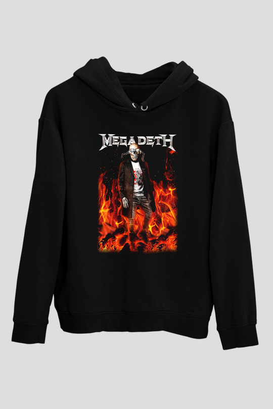 Megadeth Siyah Unisex Hoodie