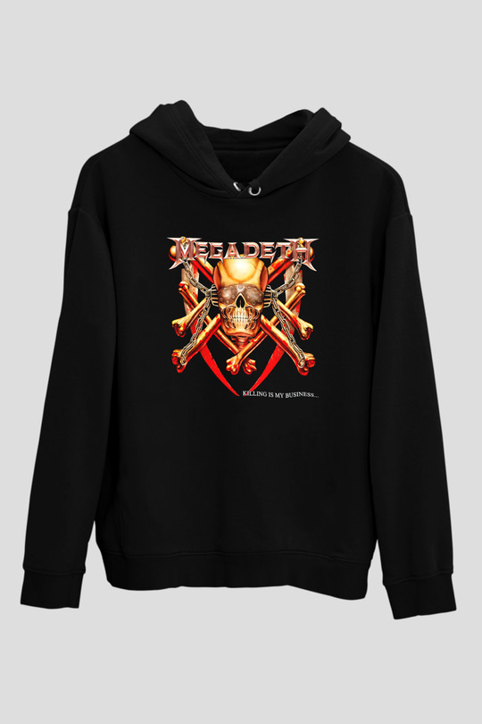 Megadeth Siyah Unisex Hoodie