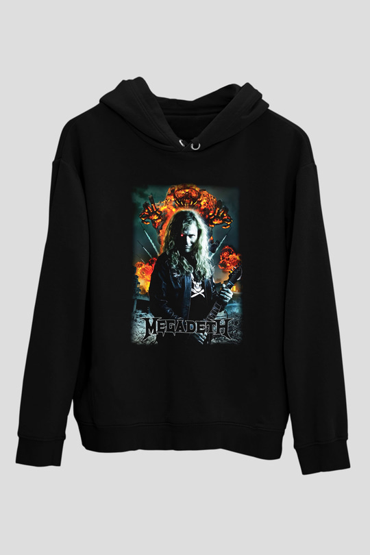 Megadeth Siyah Unisex Hoodie