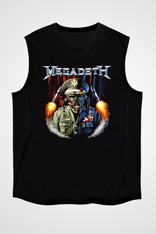 Megadeth Siyah Unisex Kolsuz Tişört