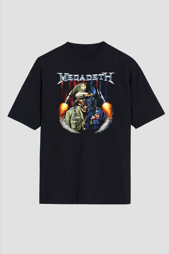 Megadeth Siyah Unisex Oversize Tişört T-Shirt