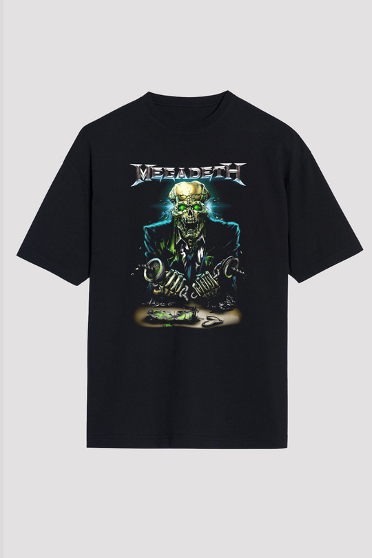 Megadeth Siyah Unisex Oversize Tişört T-Shirt
