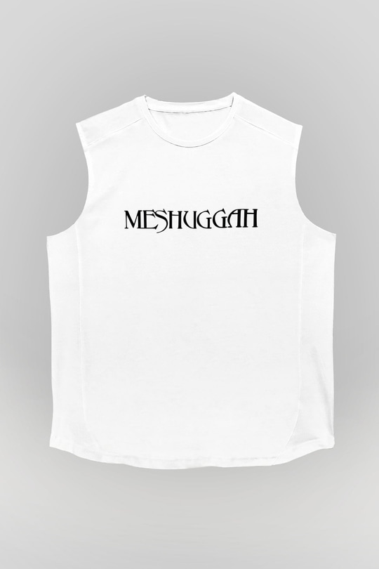 Meshuggah Beyaz Unisex Kolsuz Tişört