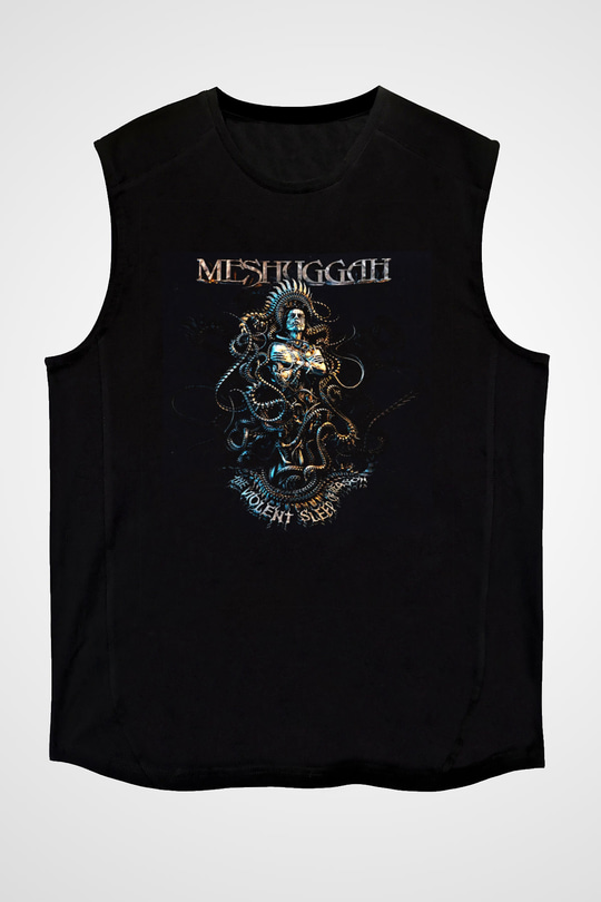Meshuggah Siyah Unisex Kolsuz Tişört