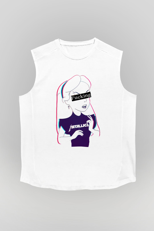 Metallica Beyaz Unisex Kolsuz Tişört