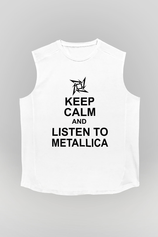 Metallica Beyaz Unisex Kolsuz Tişört