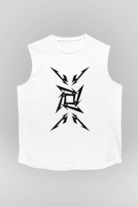 Metallica Beyaz Unisex Kolsuz Tişört