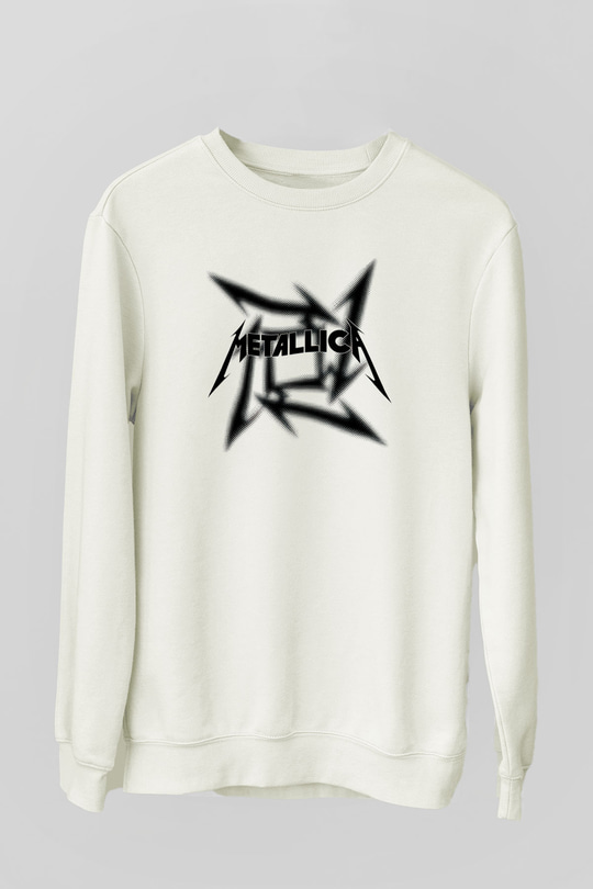 Metallica Beyaz Unisex Sweatshirt