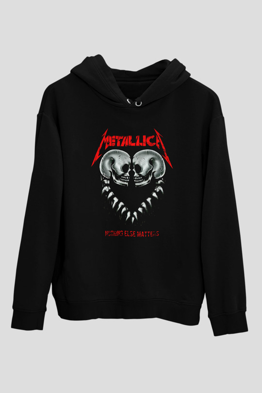 Metallica Siyah Unisex Kapüşonlu Sweatshirt