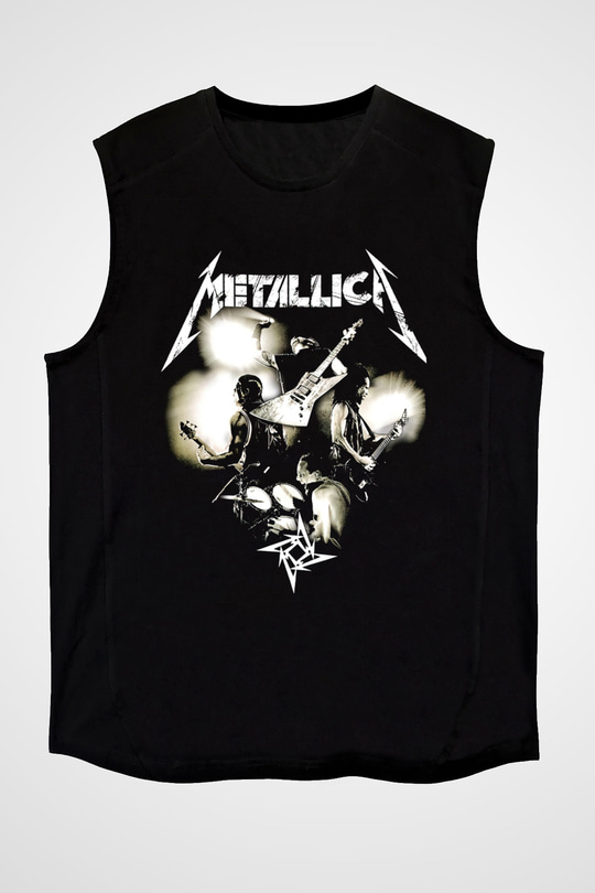 Metallica Siyah Unisex Kolsuz Tişört