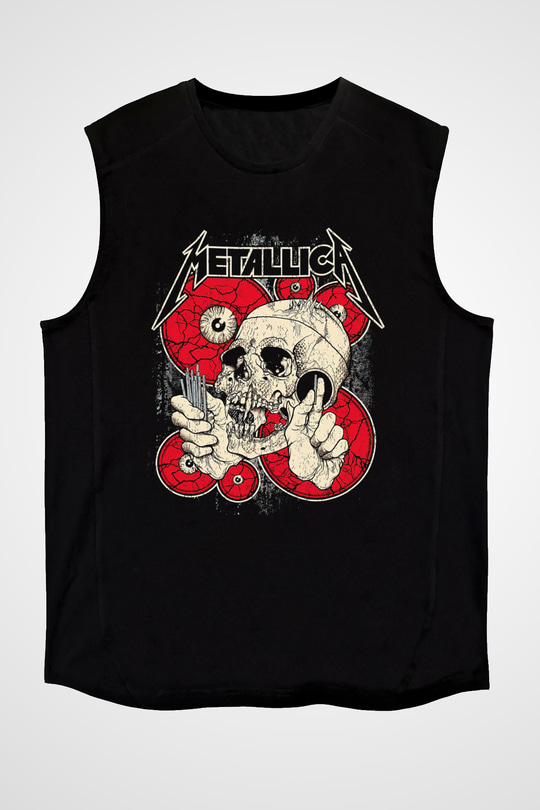Metallica Siyah Unisex Kolsuz Tişört