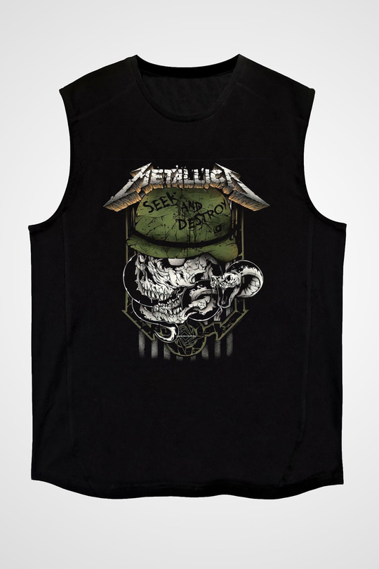 Metallica Siyah Unisex Kolsuz Tişört