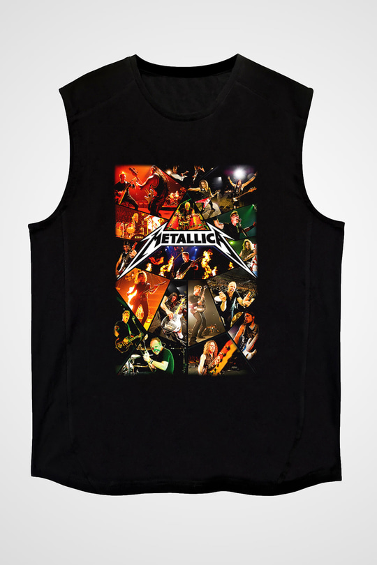 Metallica Siyah Unisex Kolsuz Tişört