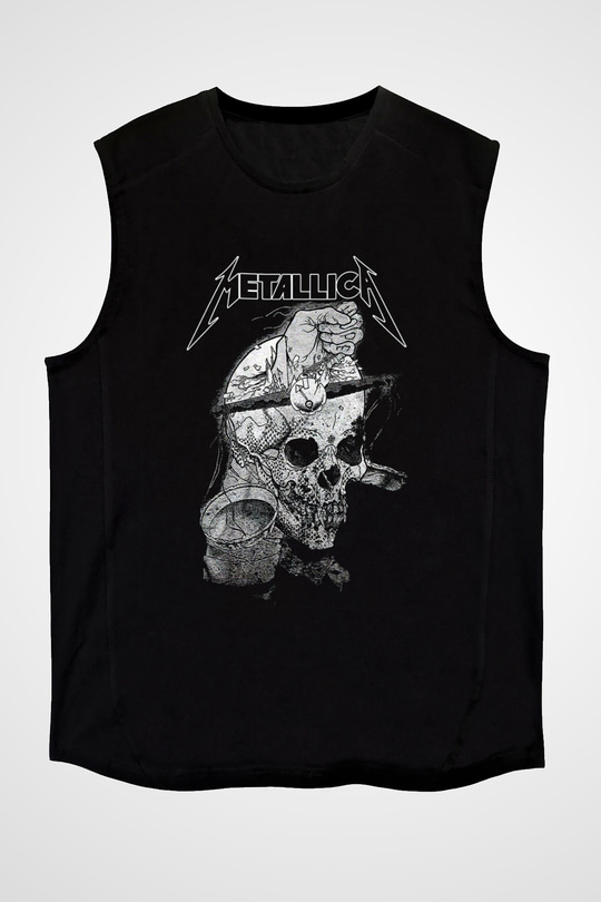 Metallica Siyah Unisex Kolsuz Tişört