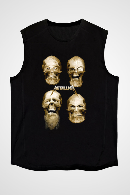 Metallica Siyah Unisex Kolsuz Tişört