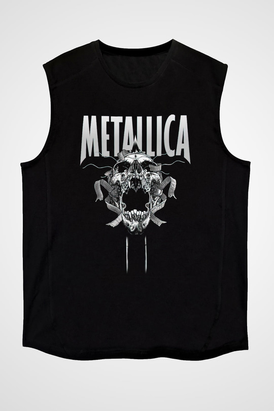 Metallica Siyah Unisex Kolsuz Tişört