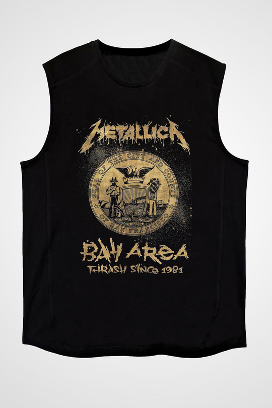 Metallica Siyah Unisex Kolsuz Tişört