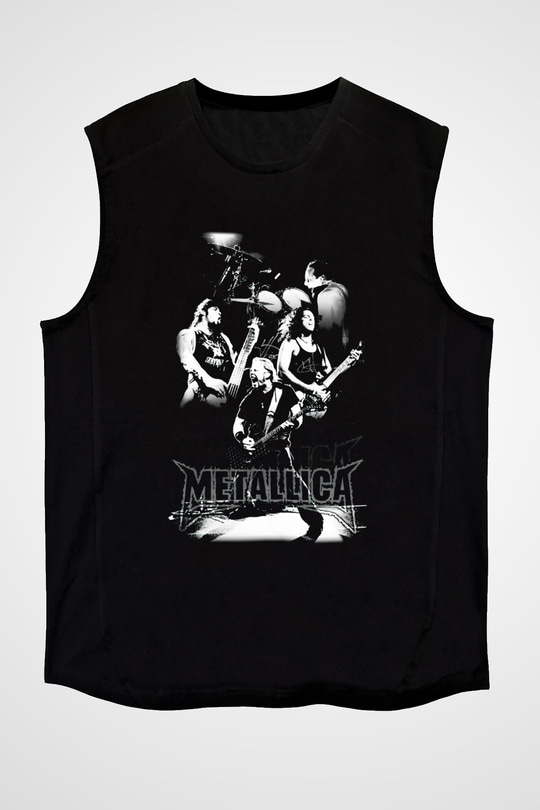 Metallica Siyah Unisex Kolsuz Tişört