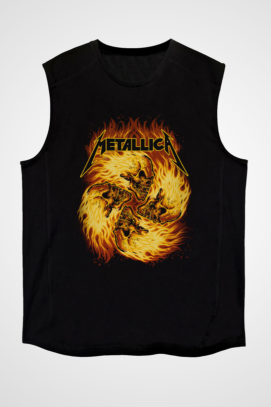 Metallica Siyah Unisex Kolsuz Tişört