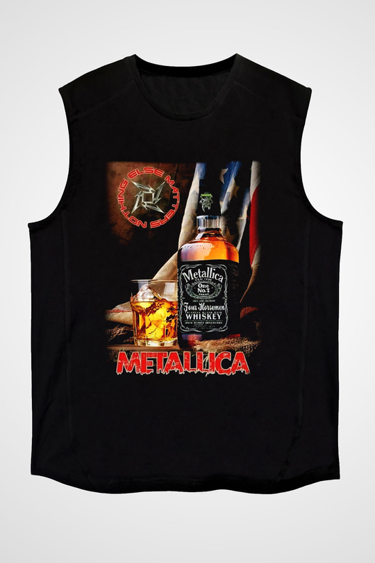Metallica Siyah Unisex Kolsuz Tişört