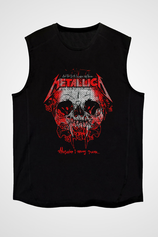 Metallica Siyah Unisex Kolsuz Tişört