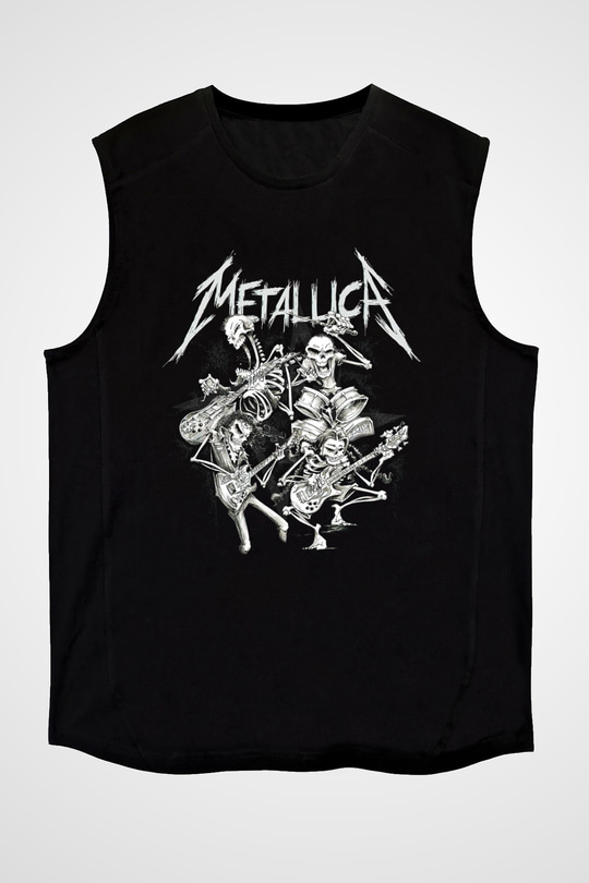 Metallica Siyah Unisex Kolsuz Tişört