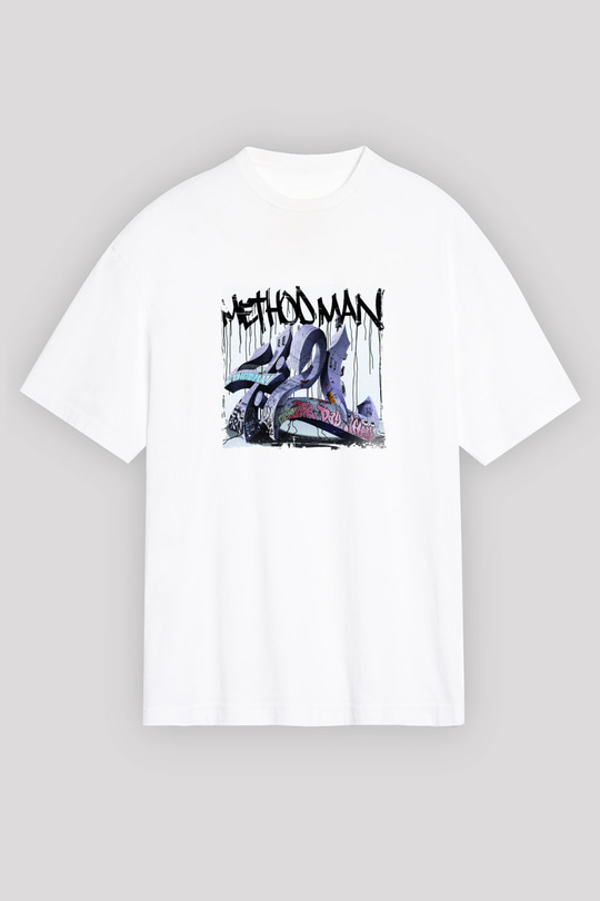 Method Man Baskılı Unisex Beyaz Tişört