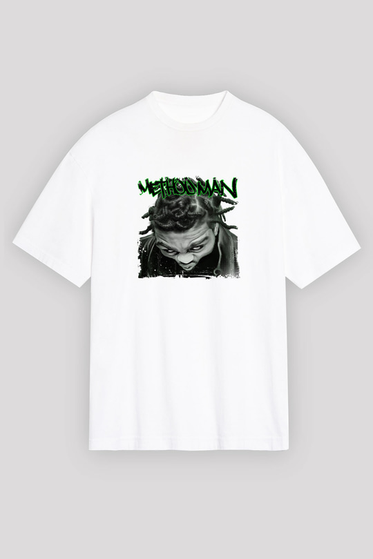 Method Man Baskılı Unisex Beyaz Tişört