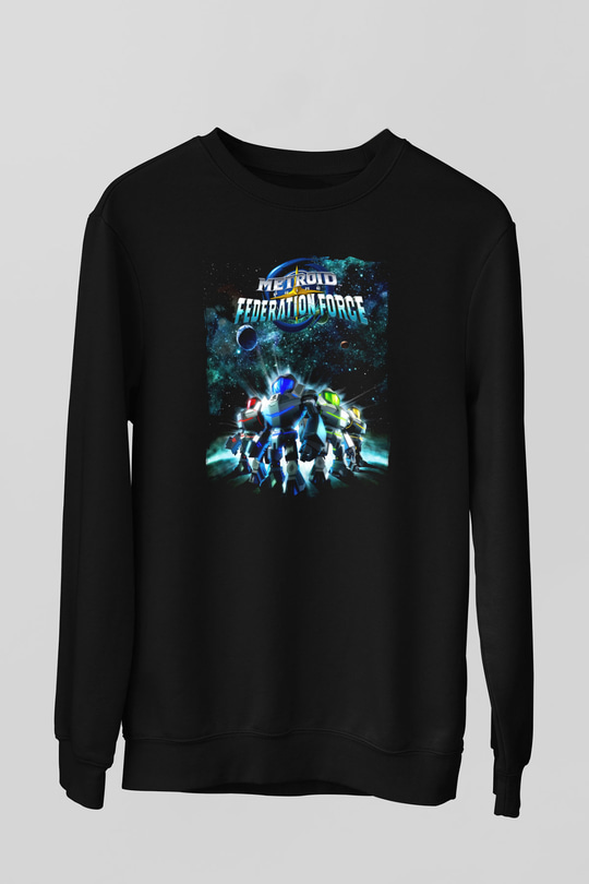 Metroid Prime Siyah Unisex Sweatshirt