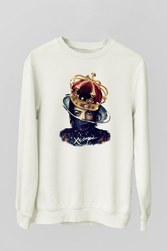Michael Jackson Beyaz Unisex Sweatshirt