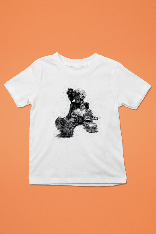 Mickey Baskılı Unisex Beyaz  Çocuk Tişört