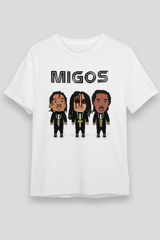 Migos Beyaz Unisex Tişört T-Shirt - TişörtFabrikası