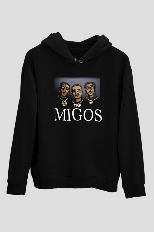 Migos Siyah Unisex Hoodie