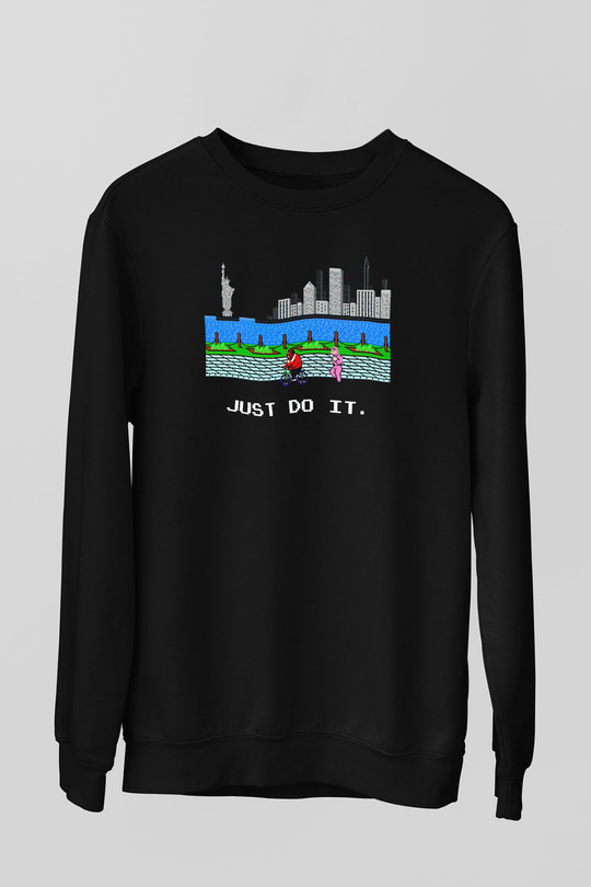 Mike Tyson's Punch-Out! Siyah Unisex  Sweatshirt