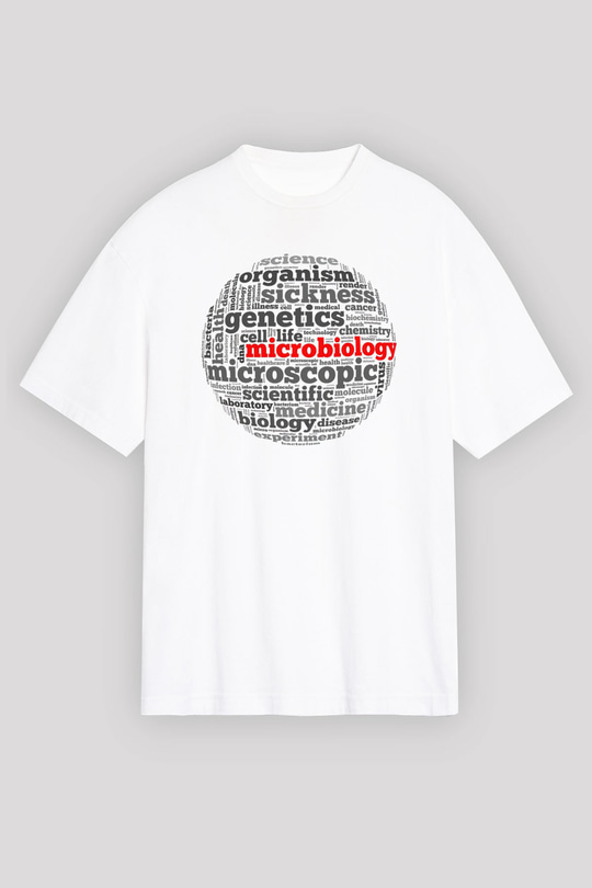Mikrobiyolog Beyaz Unisex Oversize Tişört T-Shirt