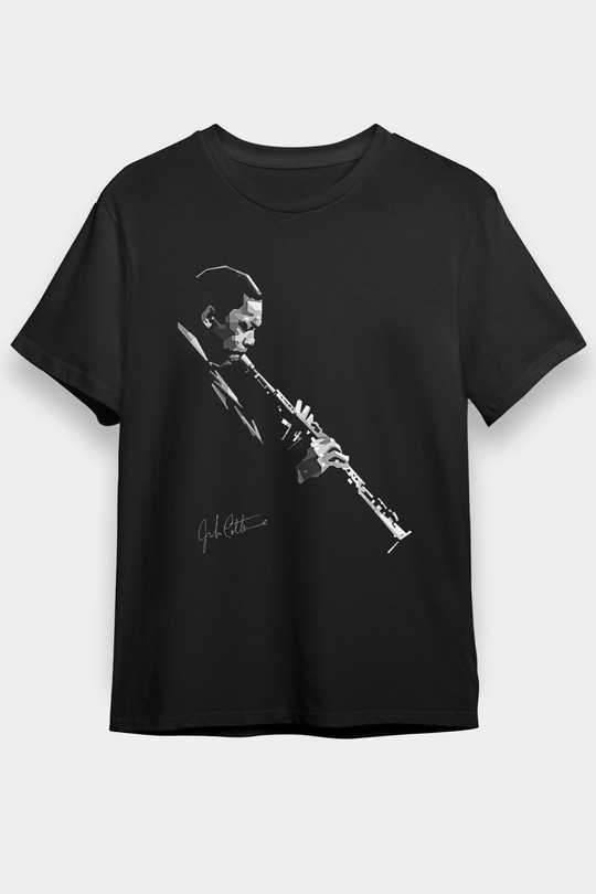 Miles Davis Baskılı Unisex Siyah Tişört - Tshirt