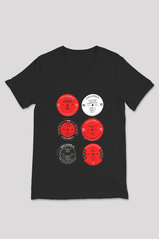 Miles Davis Baskılı Unisex Siyah V Yaka Tişört - Tshirt
