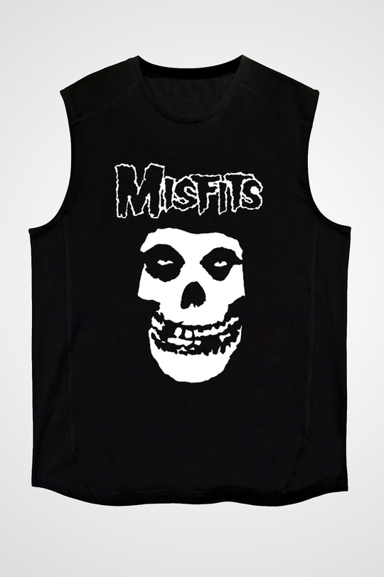 Misfits Siyah Unisex Kolsuz Tişört