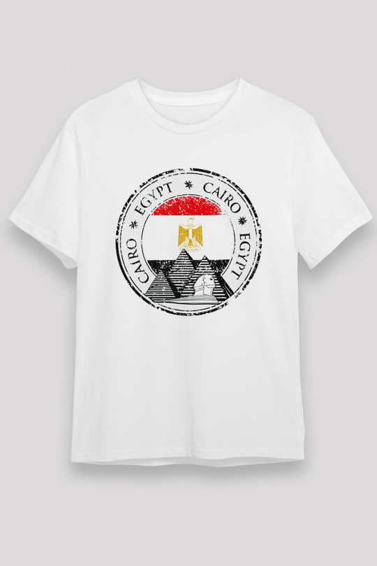 Mısır Beyaz Unisex Tişört T-Shirt - TişörtFabrikası