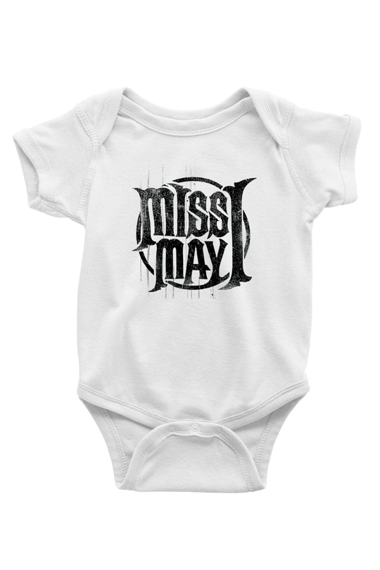 Miss May I Baskılı Beyaz Unisex Bebek Body - Zıbın