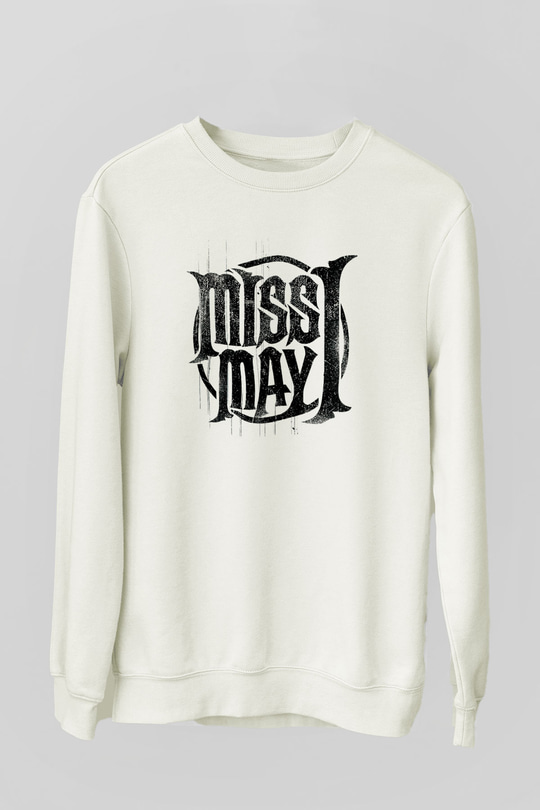 Miss May I Beyaz Unisex Sweatshirt