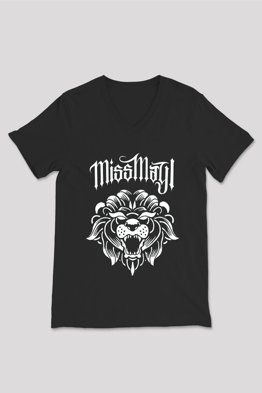 Miss May I Siyah Unisex V Yaka Tişört