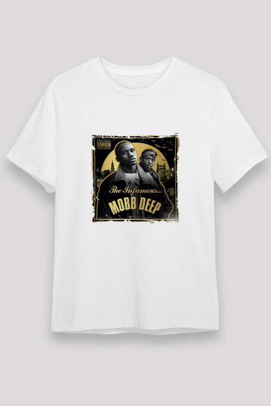 Mobb Deep Baskılı Unisex Beyaz Tişört