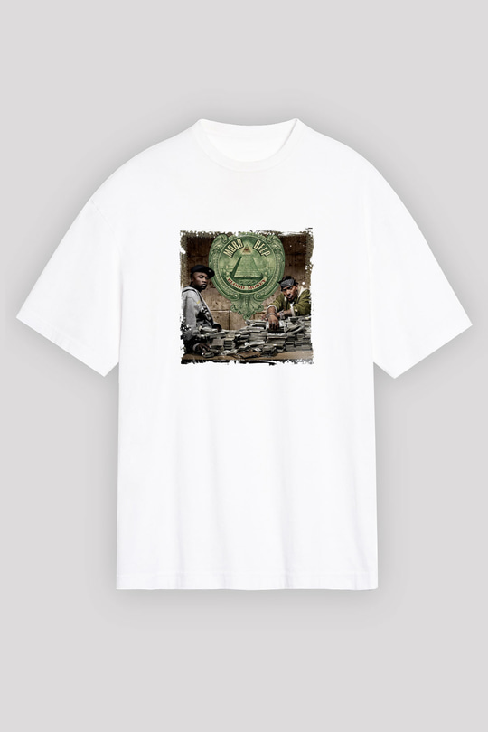 Mobb Deep Baskılı Unisex Beyaz Tişört