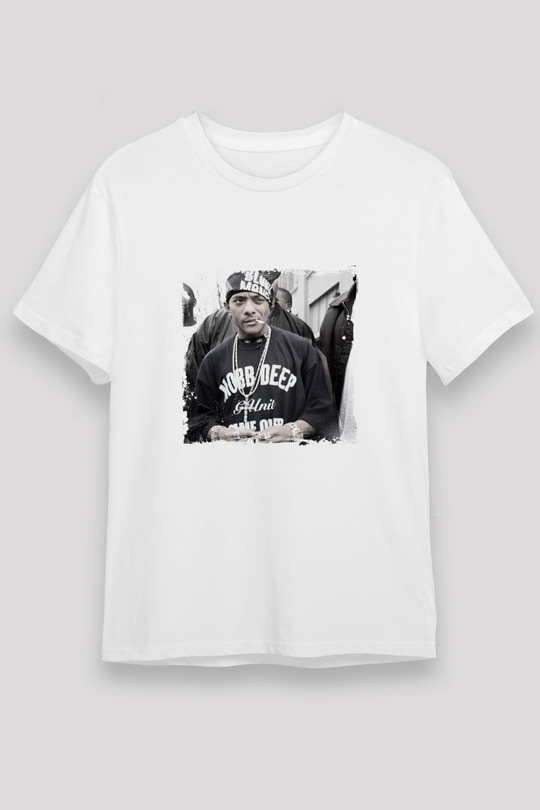 Mobb Deep Baskılı Unisex Beyaz Tişört