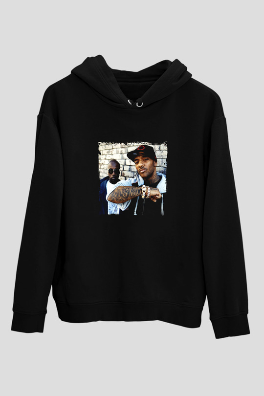 Mobb Deep Baskılı Unisex Siyah Hoodie
