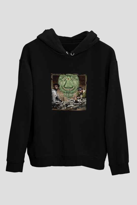 Mobb Deep Baskılı Unisex Siyah Hoodie